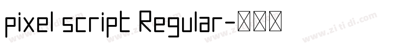 pixel script Regular字体转换